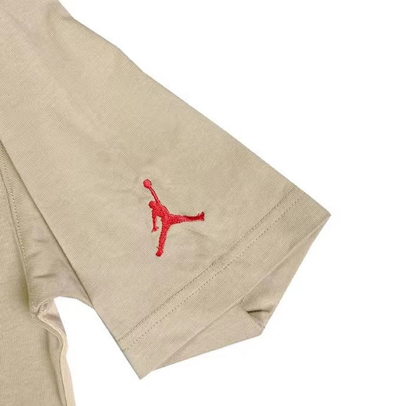 Travis Scott Cactus Jack Jordan T Shirt Khaki Desert (4) - www.newkick.vip