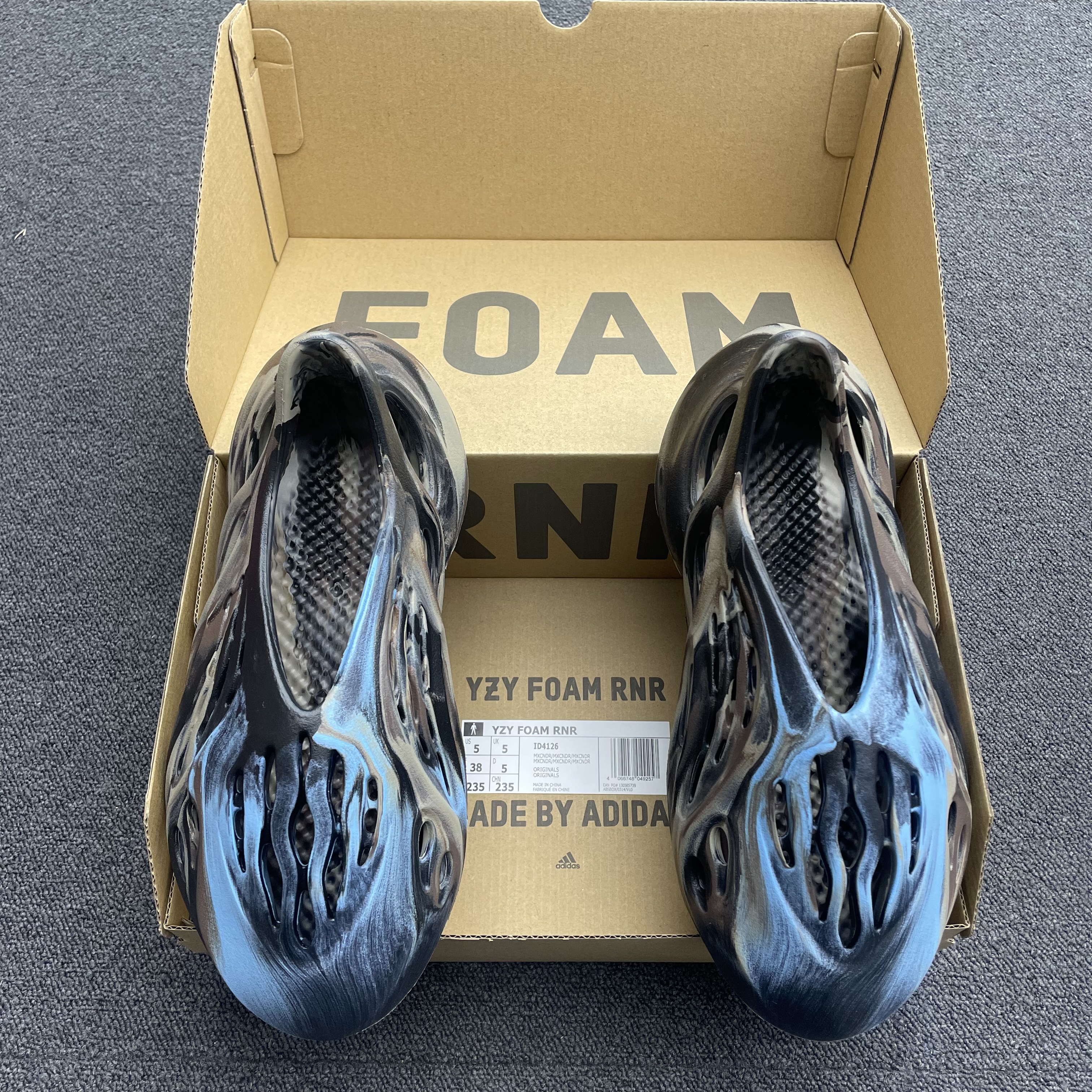 Adidas Yeezy Foam Rnnr Mx Brown Blue Id4126 (2) - www.newkick.vip Adidas Yeezy Foam Rnnr Mx Brown Blue Id4126 (2) - www.newkick.vip