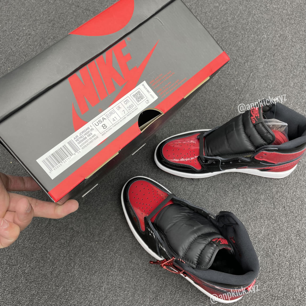 Air Jordan 1 High Og Bred Patent 555088 063 (7) - www.newkick.vip