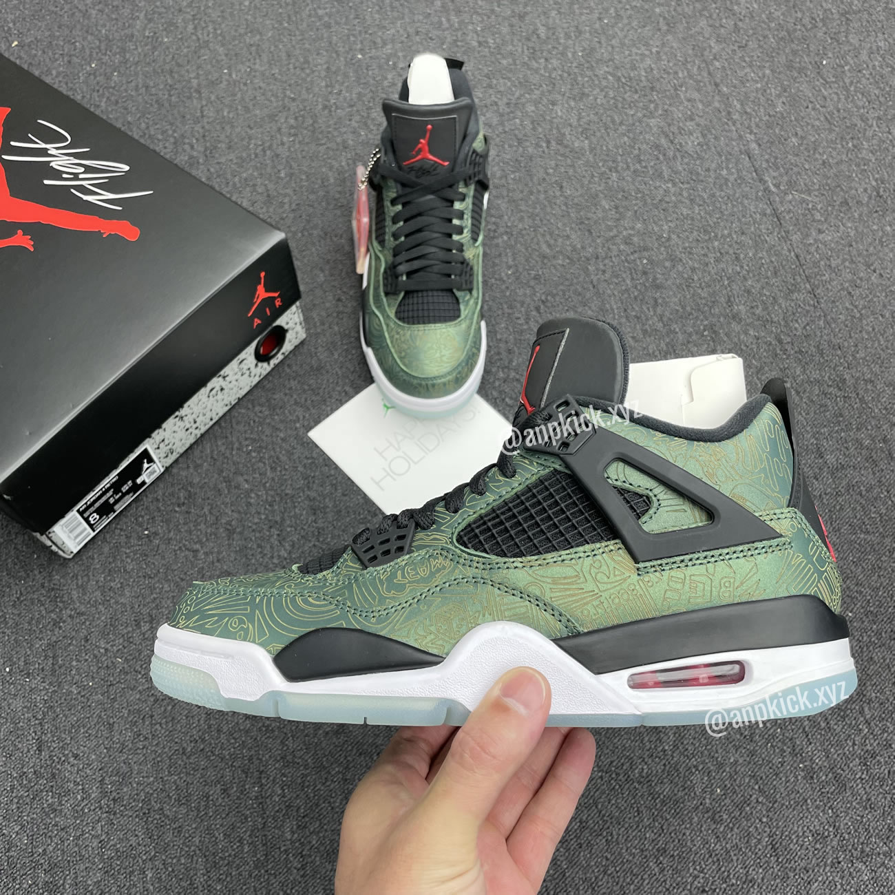 Jalen Ramsey Air Jordan 4 Retro Laser Green Happy Holidays Cw0897 101 (1) - www.newkick.vip