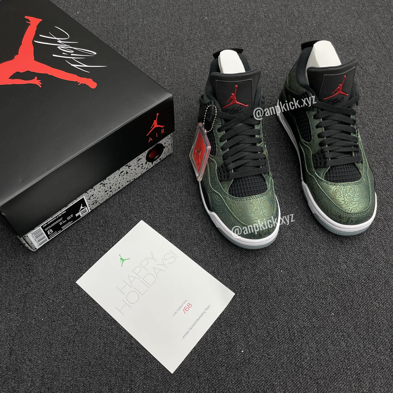 Jalen Ramsey Air Jordan 4 Retro Laser Green Happy Holidays Cw0897 101 (11) - www.newkick.vip
