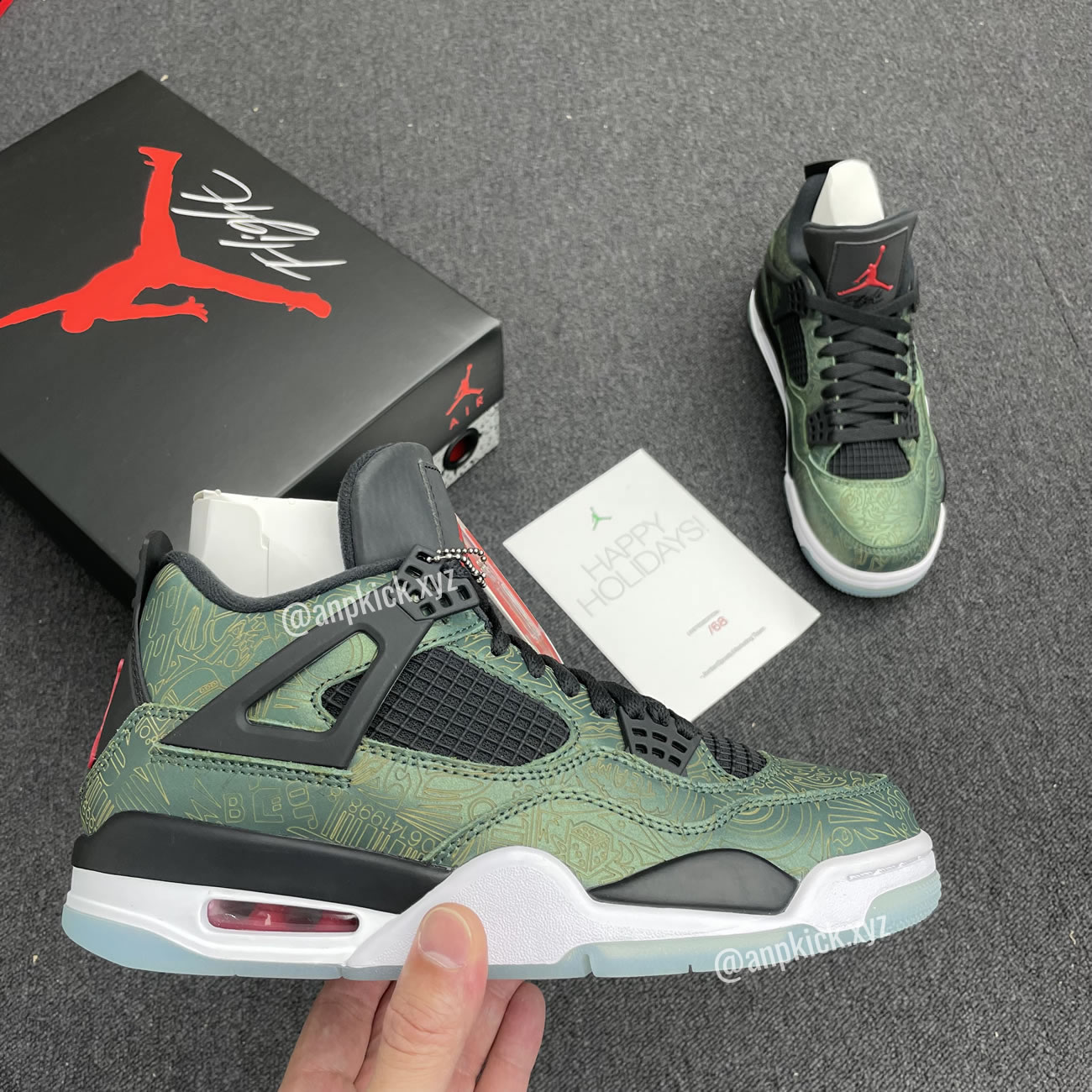 Jalen Ramsey Air Jordan 4 Retro Laser Green Happy Holidays Cw0897 101 (2) - www.newkick.vip