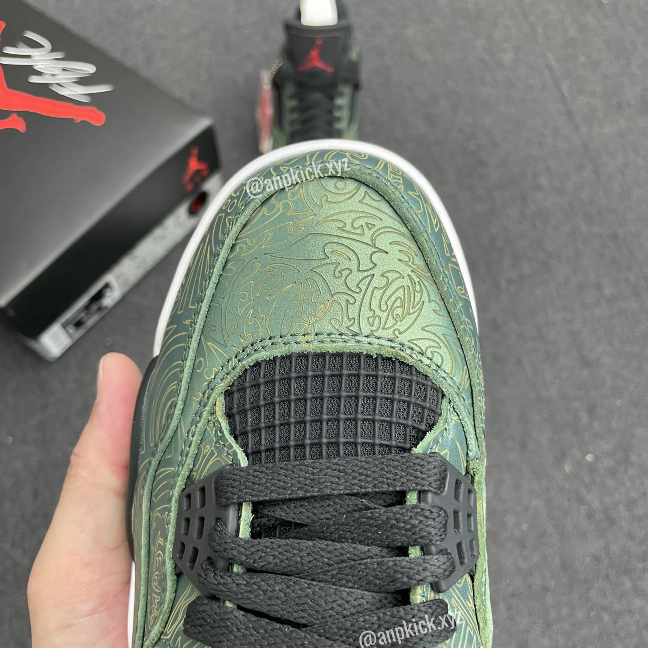 Jalen Ramsey Air Jordan 4 Retro Laser Green Happy Holidays Cw0897 101 (5) - www.newkick.vip