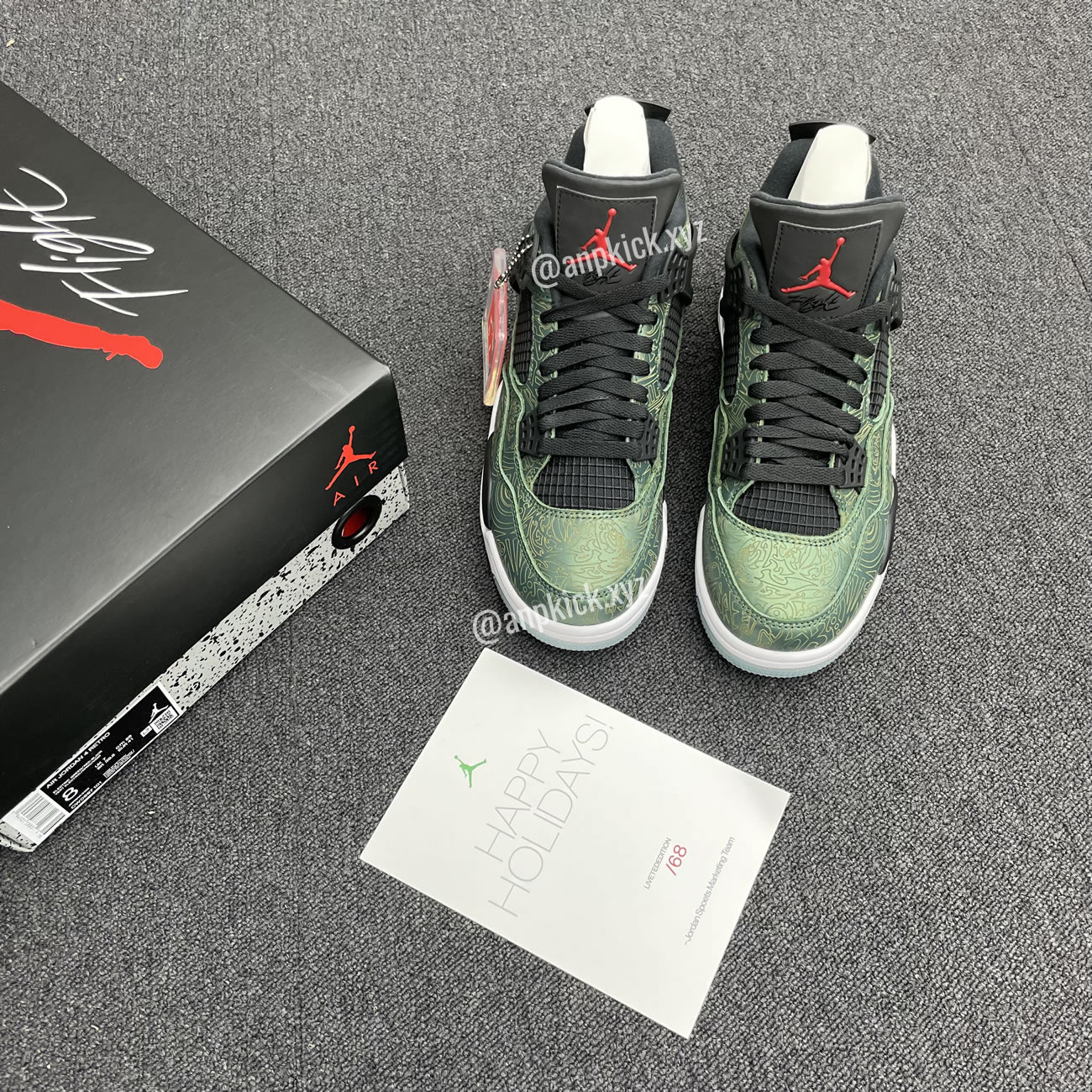 Jalen Ramsey Air Jordan 4 Retro Laser Green Happy Holidays Cw0897 101 (8) - www.newkick.vip