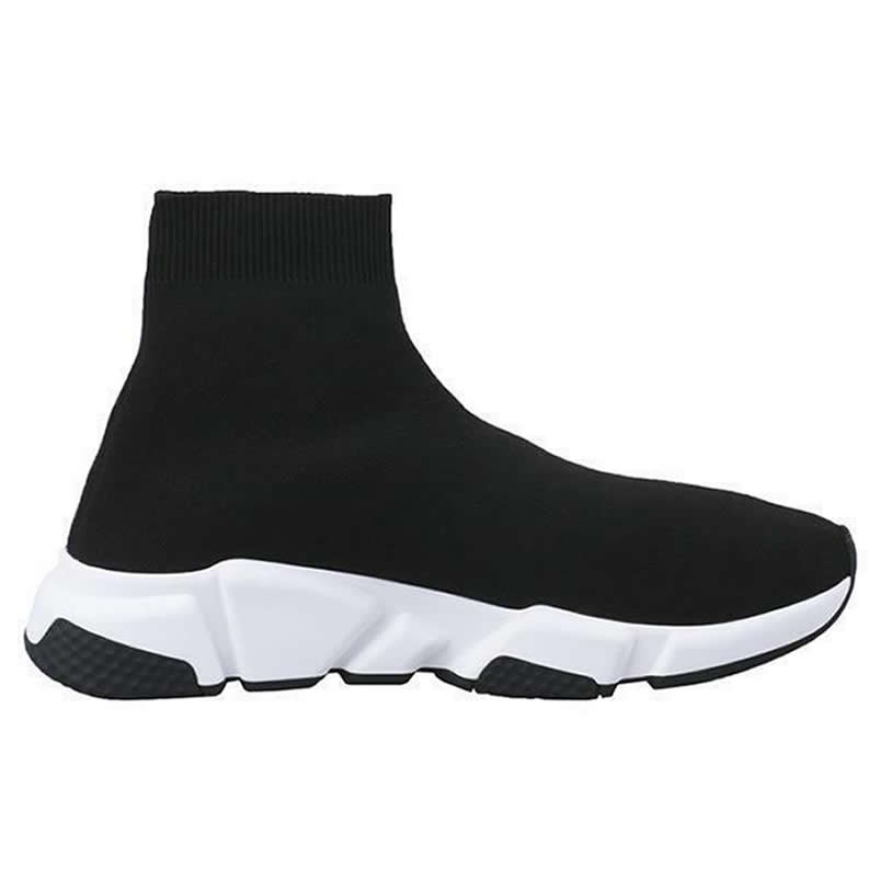 Balenciaga Shoes Like Socks High Top Speed Runners Black White 605972w05ge1015 (2) - www.newkick.vip