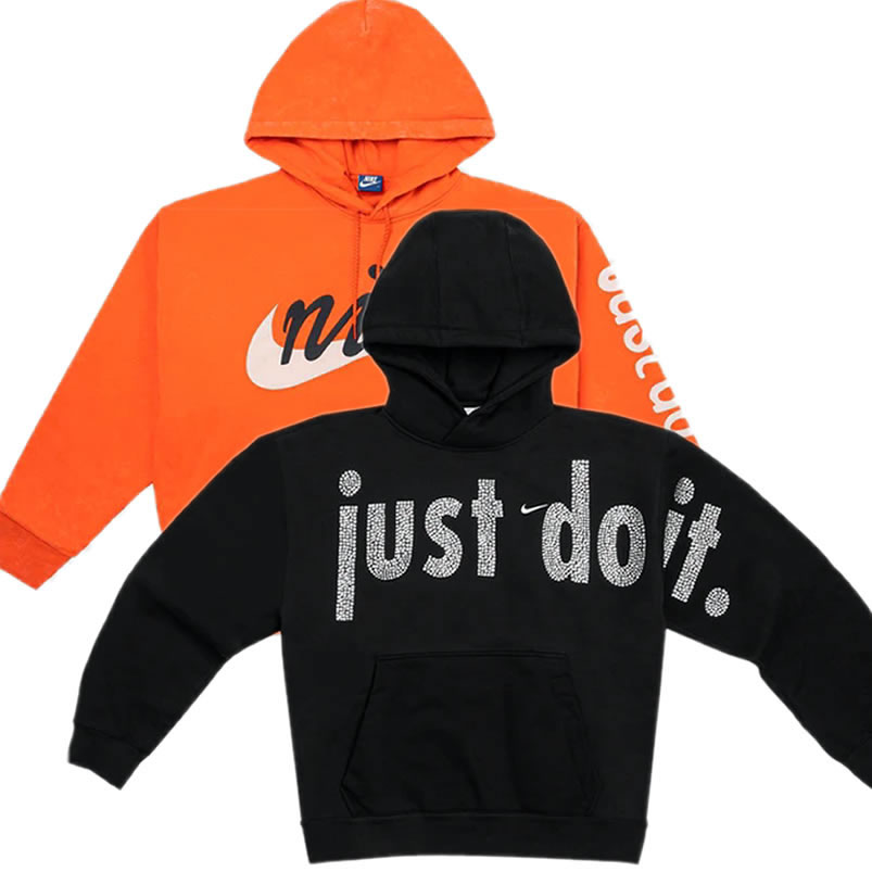 Nike Just Do It Hoodie Black Orange (1) - www.newkick.vip