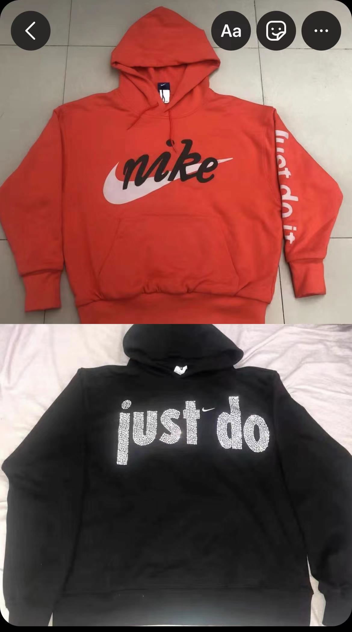 Nike Just Do It Hoodie Black Orange (2) - www.newkick.vip