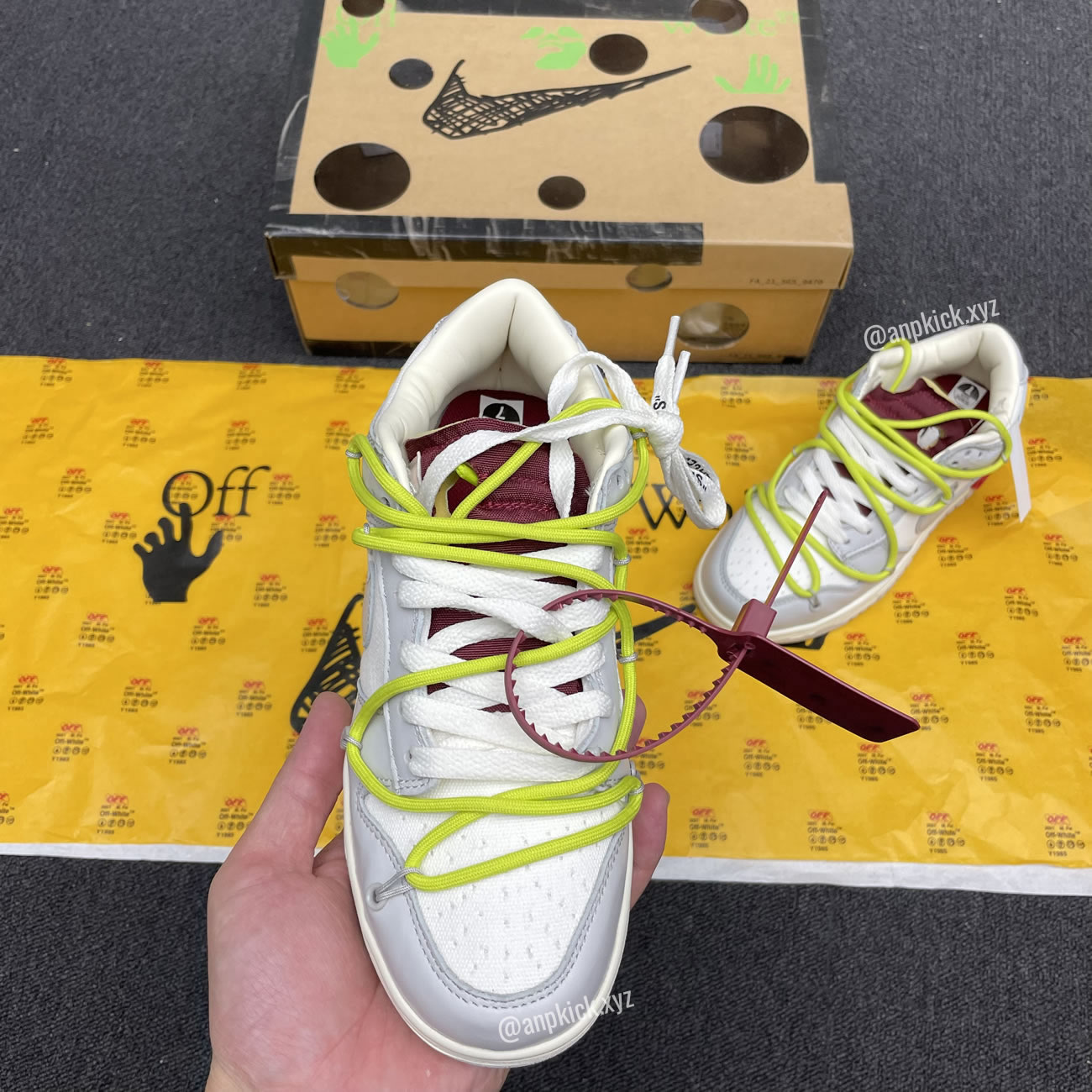 Off White Nike Sb Dunk Low The 08 Of 50 Grey White Yellow Dm1602 106 08 (3) - www.newkick.vip