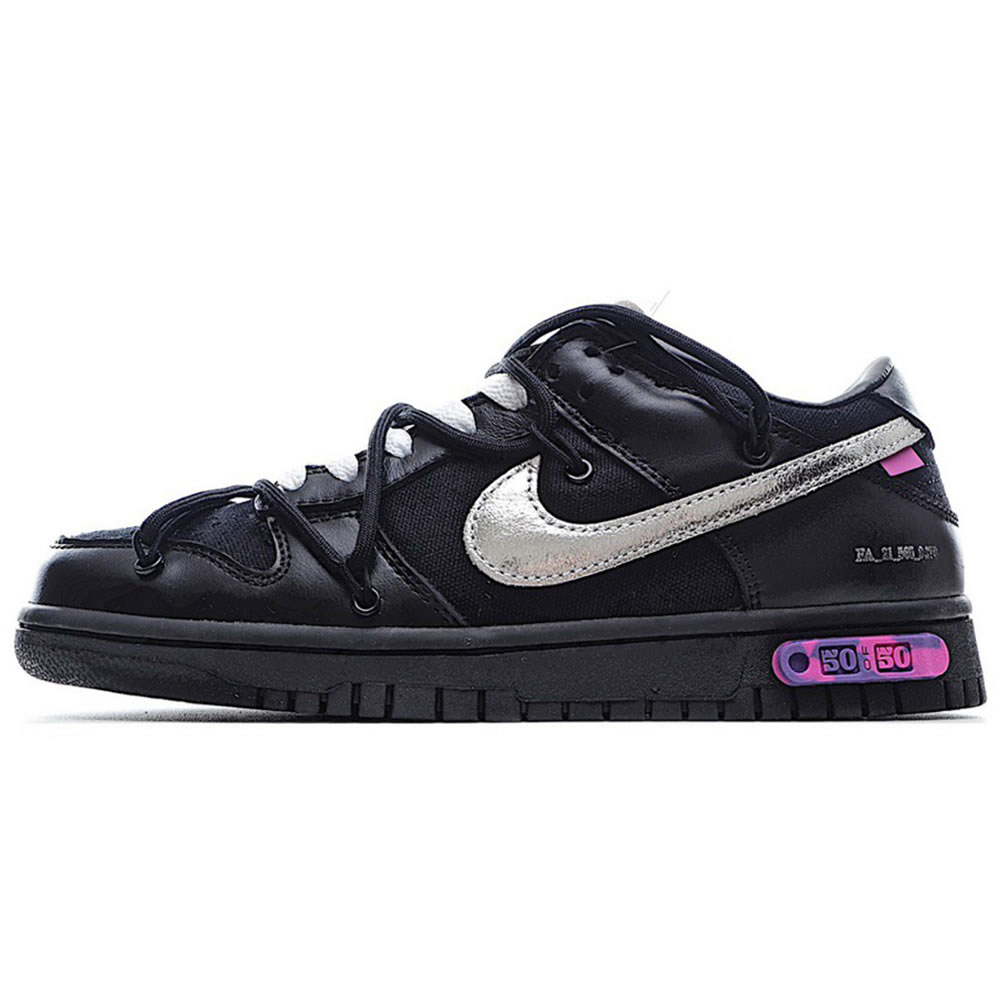 Off White Nike Sb Dunk Low The 50 Black Silver Dm1602 001 - www.newkick.vip