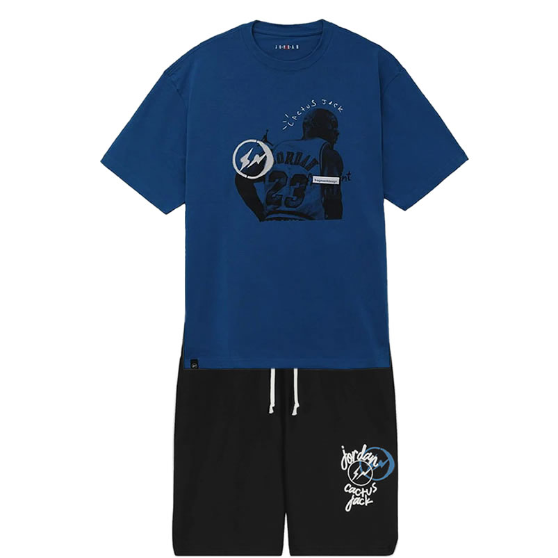 Travis Scott Cactus Jack Jordan T Shirt Khaki Desert Blue Shorts Black (1) - www.newkick.vip Travis Scott Cactus Jack Jordan T Shirt Khaki Desert Blue Shorts Black (1) - www.newkick.vip