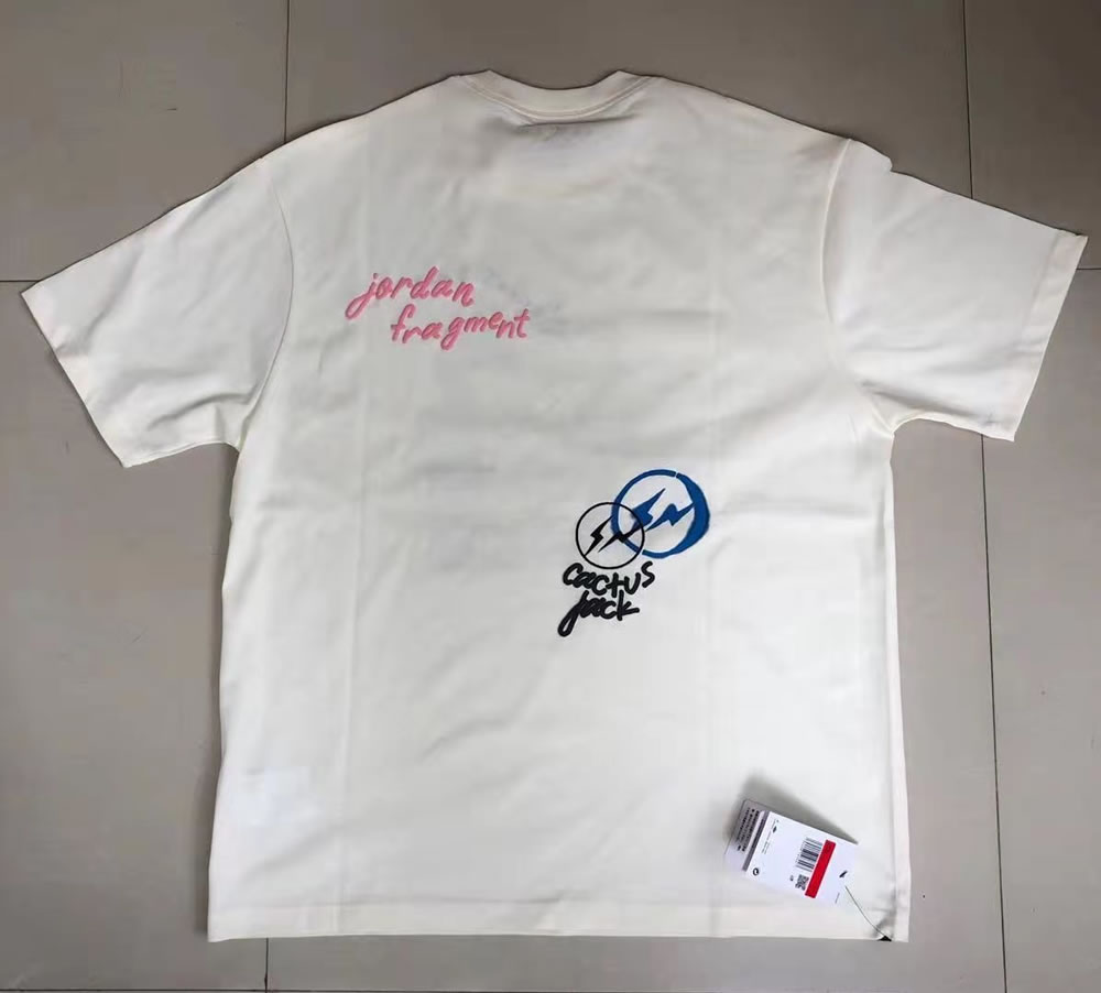 Travis Scott Cactus Jack Jordan T Shirt Khaki Desert White (4) - www.newkick.vip