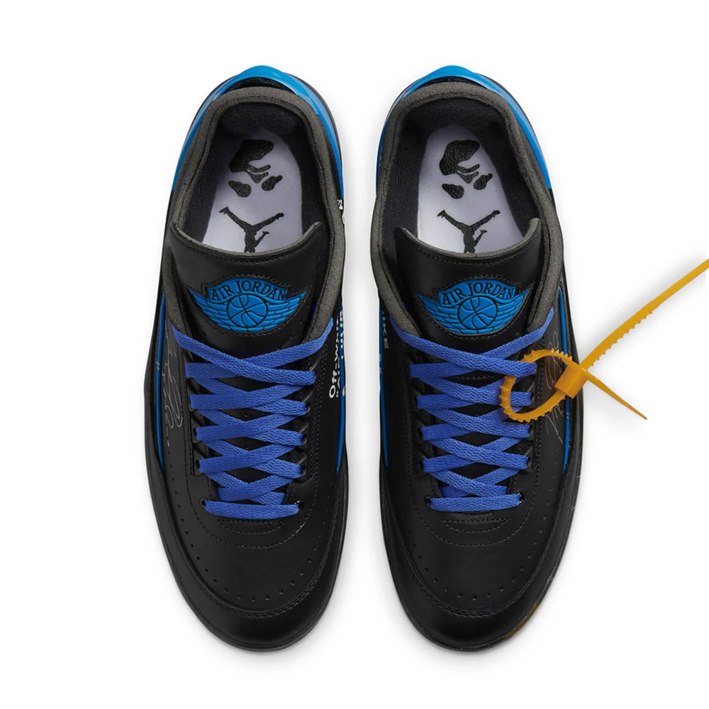 Off White Air Jordan 2 Low Black Varsity Royal Dj4375 004 (4) - www.newkick.vip