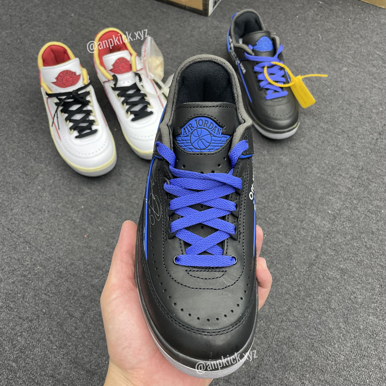 Off White Air Jordan 2 Low Black Blue (2) - www.newkick.vip