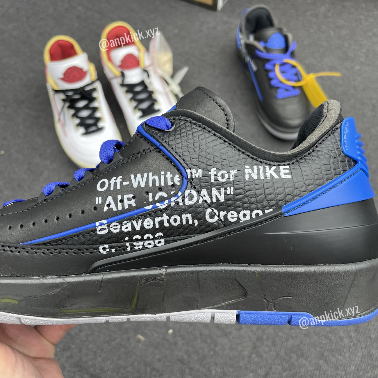 Off White Air Jordan 2 Low Black Blue (5) - www.newkick.vip