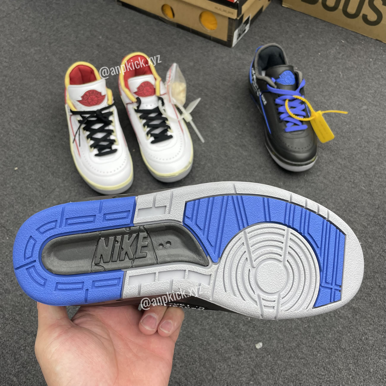 Off White Air Jordan 2 Low Black Blue (6) - www.newkick.vip
