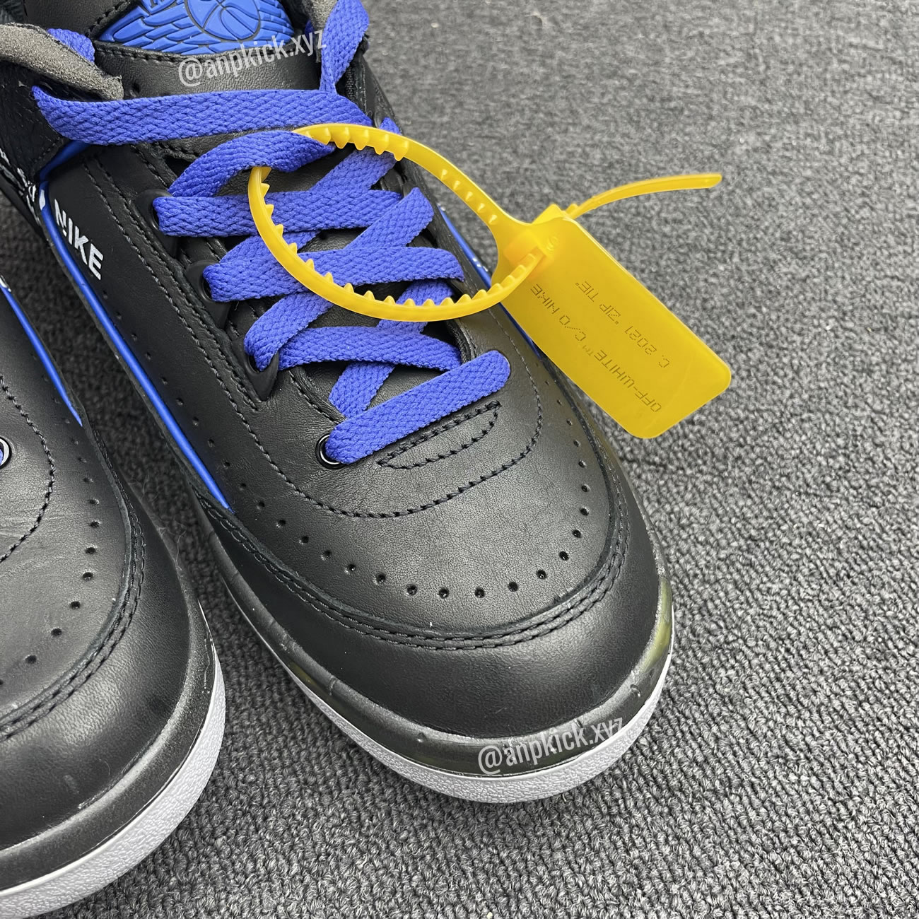 Off White Air Jordan 2 Low Black Blue (7) - www.newkick.vip