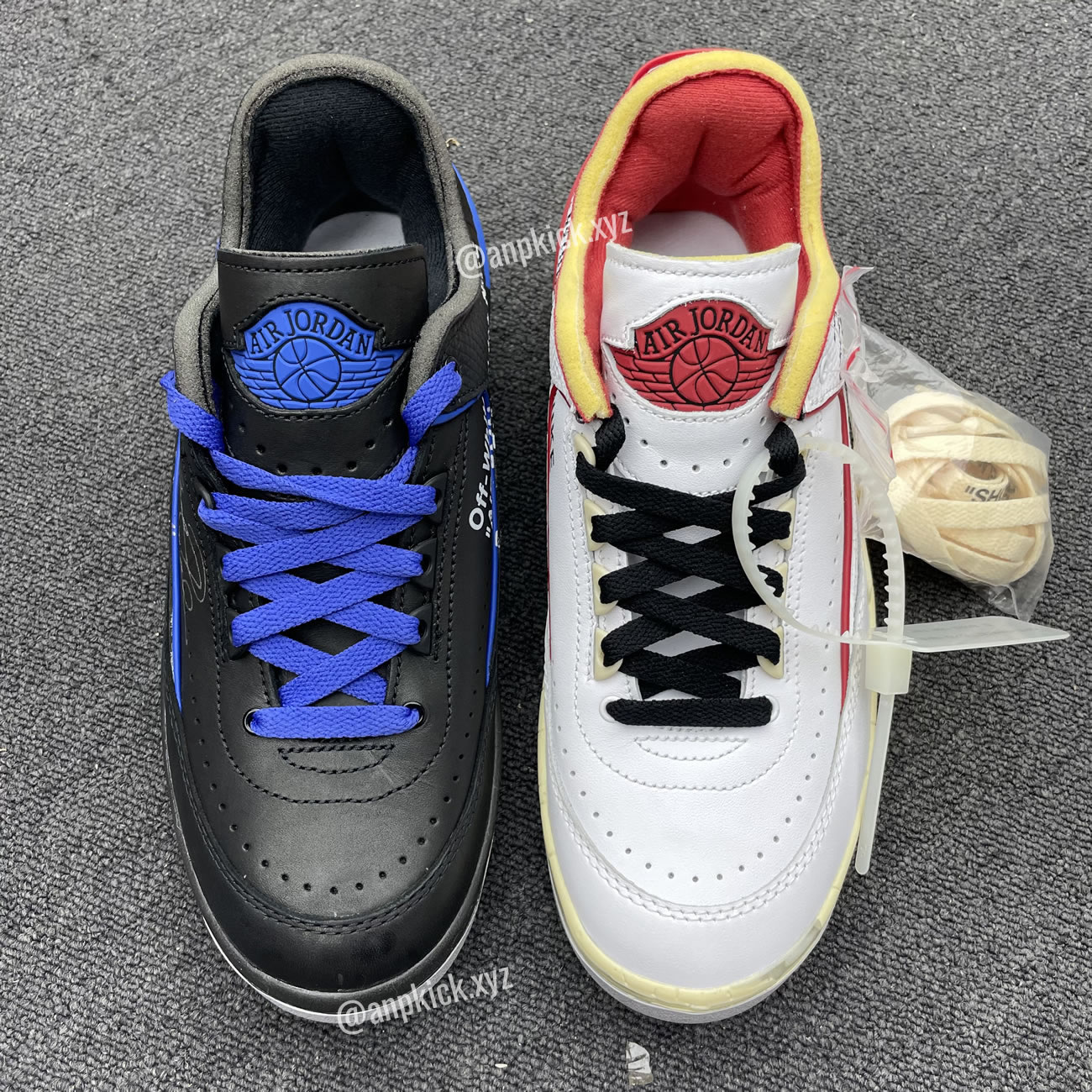 Off White Air Jordan 2 Low White Red Black Blue (4) - www.newkick.vip