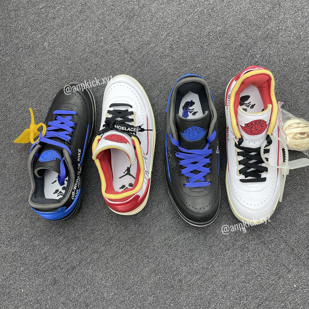 Off White Air Jordan 2 Low White Red Black Blue (6) - www.newkick.vip