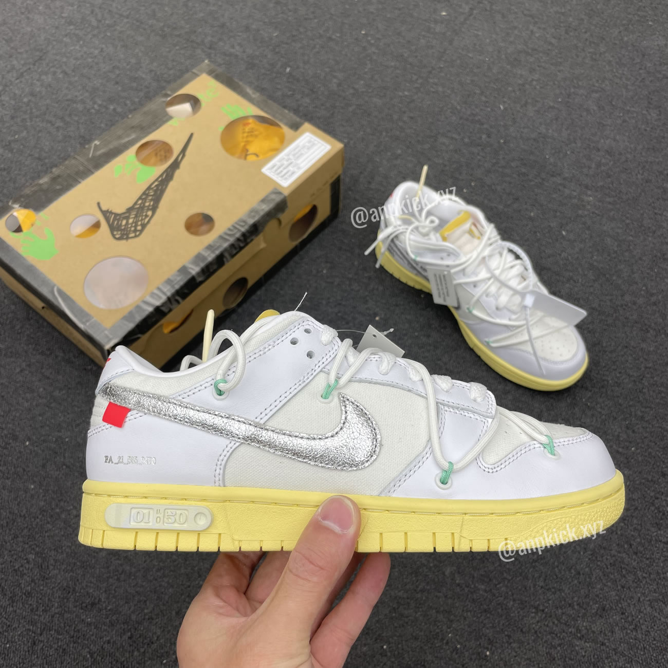 Off White Nike Sb Dunk Low Lot 1 White Metallic Silver Anpkick Dm1602 127 (1) - www.newkick.vip