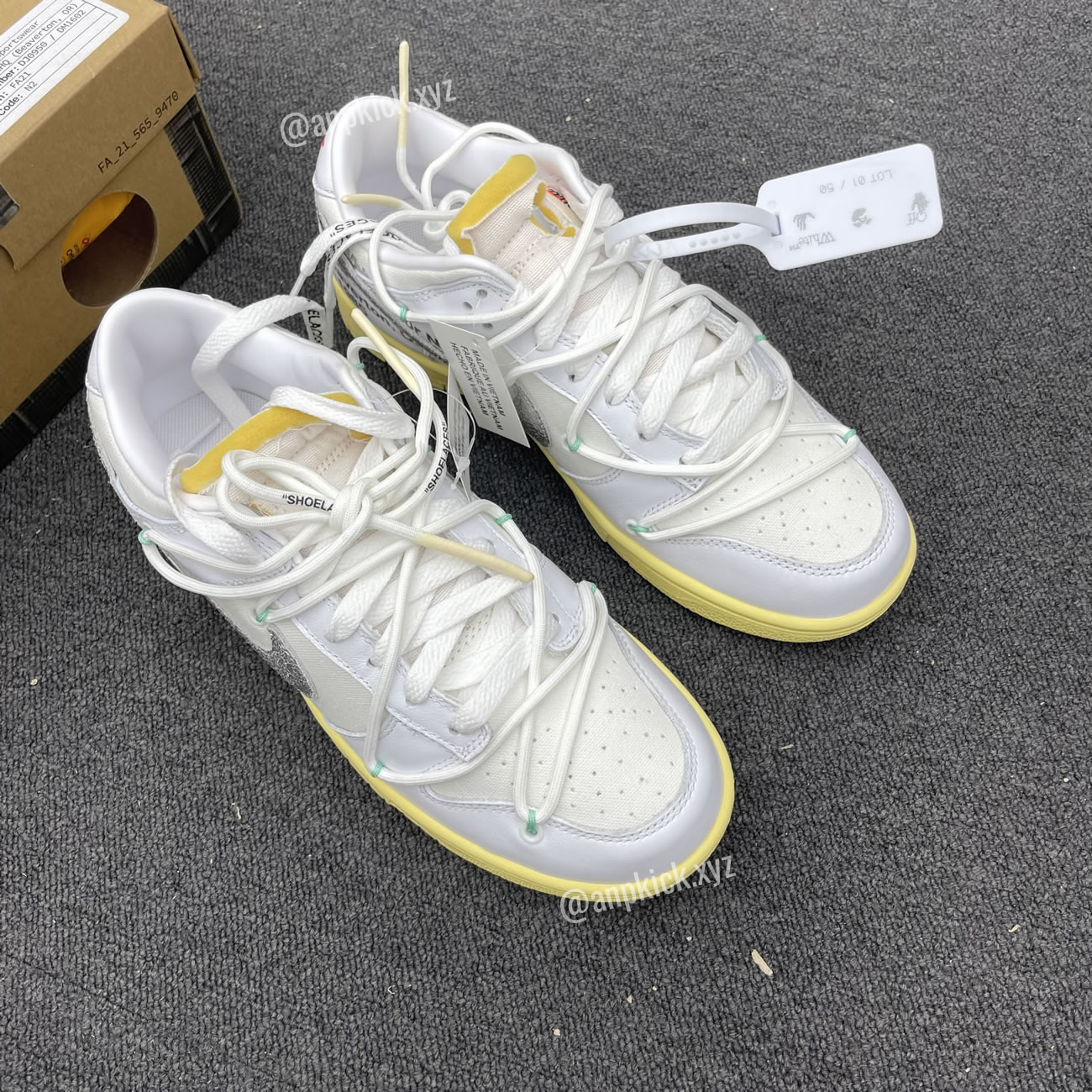 Off White Nike Sb Dunk Low Lot 1 White Metallic Silver Anpkick Dm1602 127 (11) - www.newkick.vip