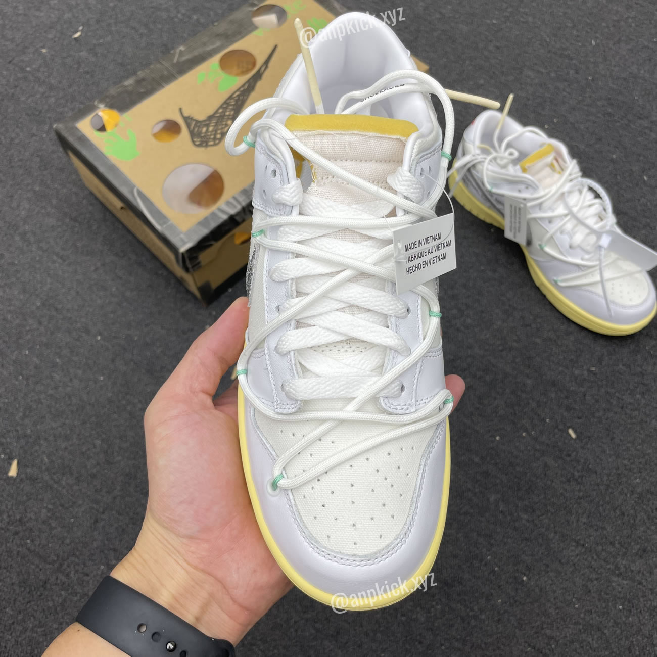 Off White Nike Sb Dunk Low Lot 1 White Metallic Silver Anpkick Dm1602 127 (4) - www.newkick.vip