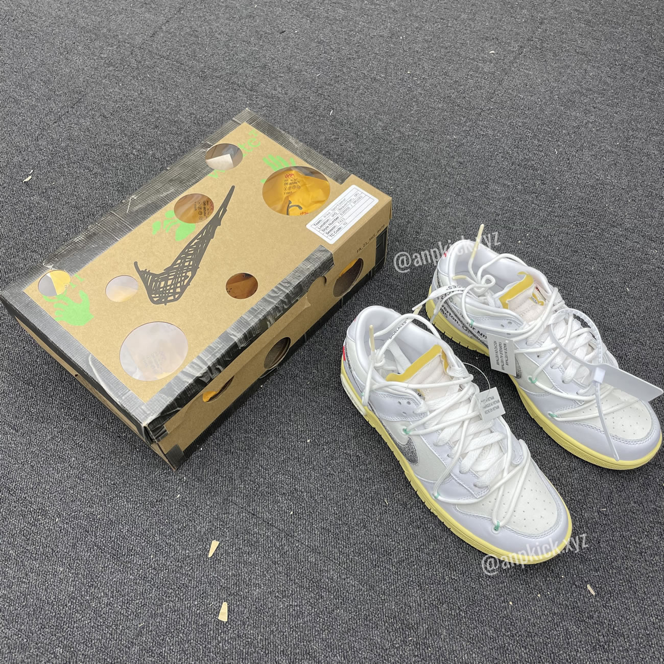 Off White Nike Sb Dunk Low Lot 1 White Metallic Silver Anpkick Dm1602 127 (9) - www.newkick.vip