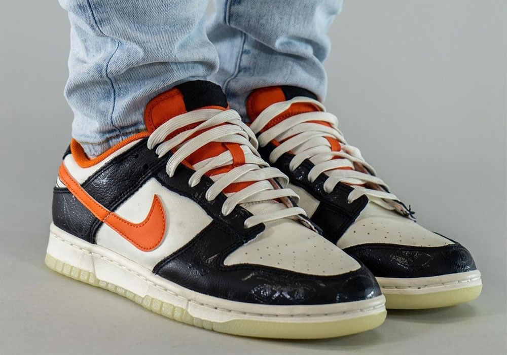 Nike Dunk Low Halloween Sail Starfish Black Dd3357 100 On Feet (1) - www.newkick.vip