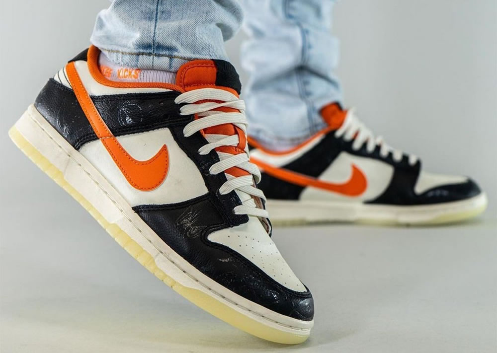 Nike Dunk Low Halloween Sail Starfish Black Dd3357 100 On Feet (3) - www.newkick.vip