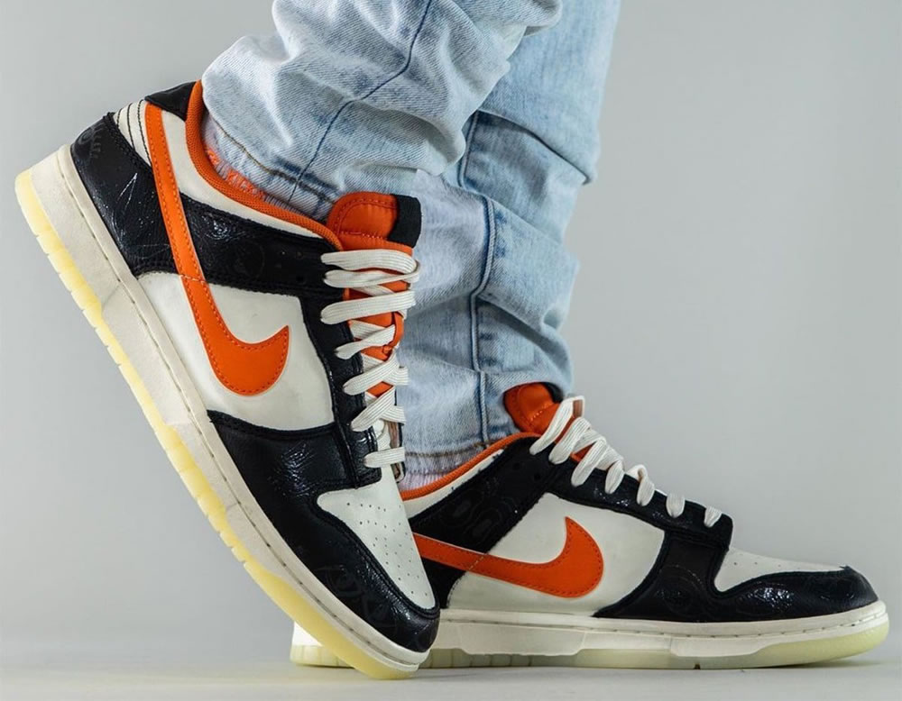 Nike Dunk Low Halloween Sail Starfish Black Dd3357 100 On Feet (4) - www.newkick.vip