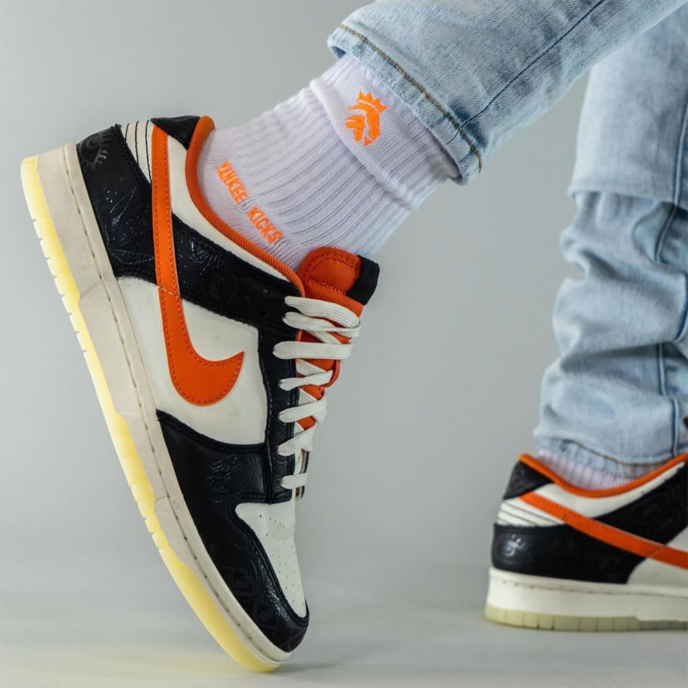 Nike Dunk Low Halloween Sail Starfish Black Dd3357 100 On Feet (5) - www.newkick.vip