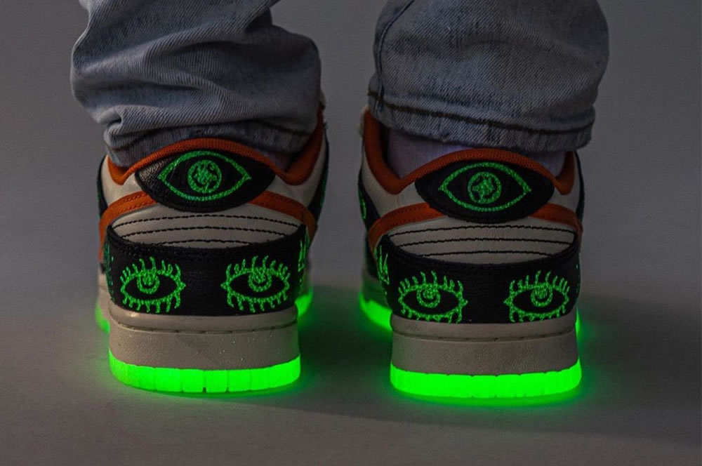 Nike Dunk Low Halloween Sail Starfish Black Dd3357 100 On Feet (8) - www.newkick.vip