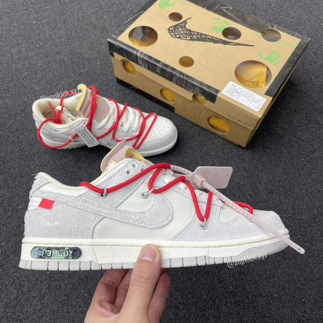Off White Nike Sb Dunk Low Lot 33 Of 50 Sail Neutral Grey Chile Red Anpkick Dj0950 118 (1) - www.newkick.vip