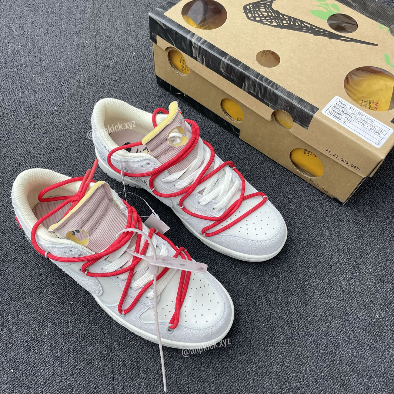 Off White Nike Sb Dunk Low Lot 33 Of 50 Sail Neutral Grey Chile Red Anpkick Dj0950 118 (6) - www.newkick.vip