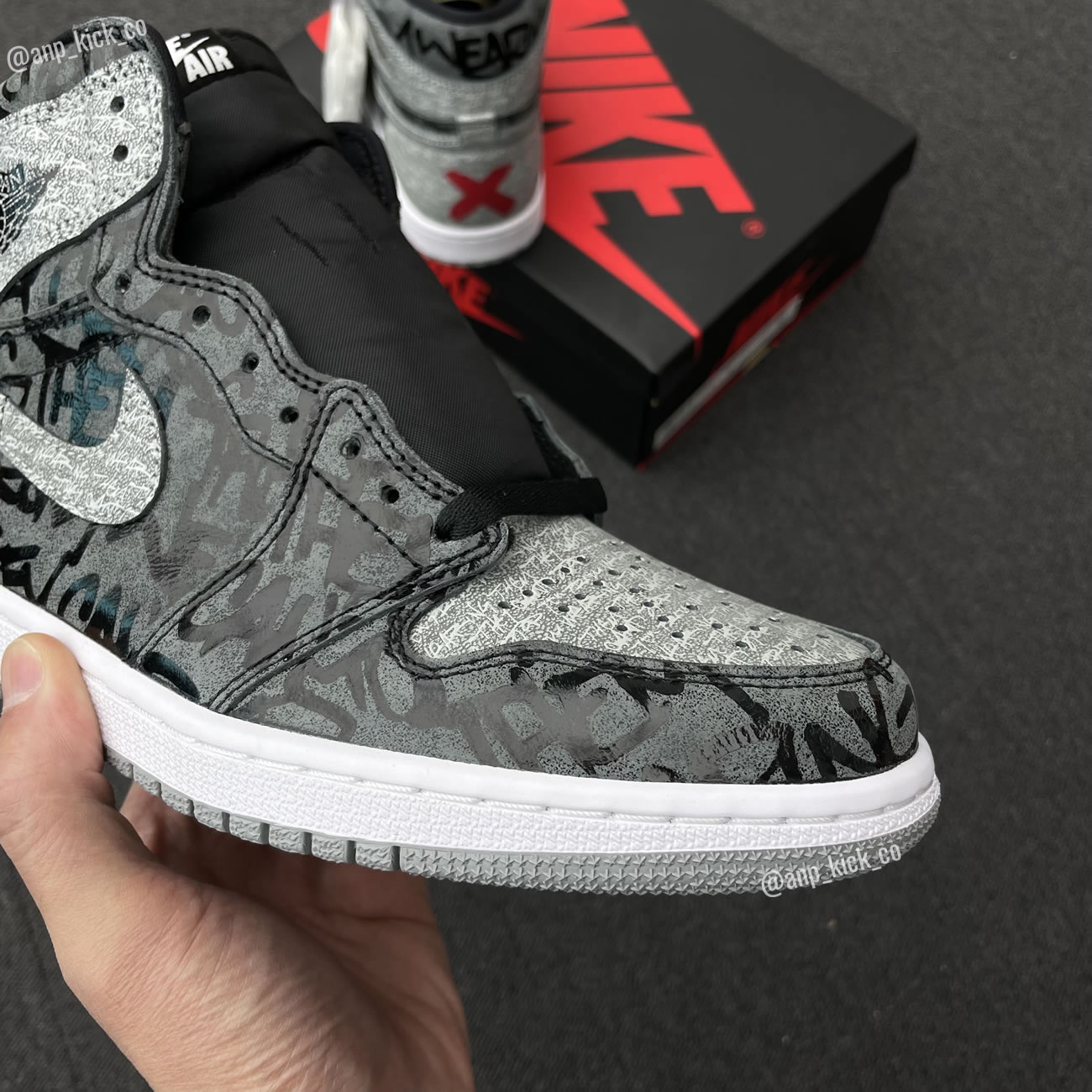 Air Jordan 1 High Og Anpkick Rebellionaire Black White Particle Grey 555088 036 (3) - www.newkick.vip