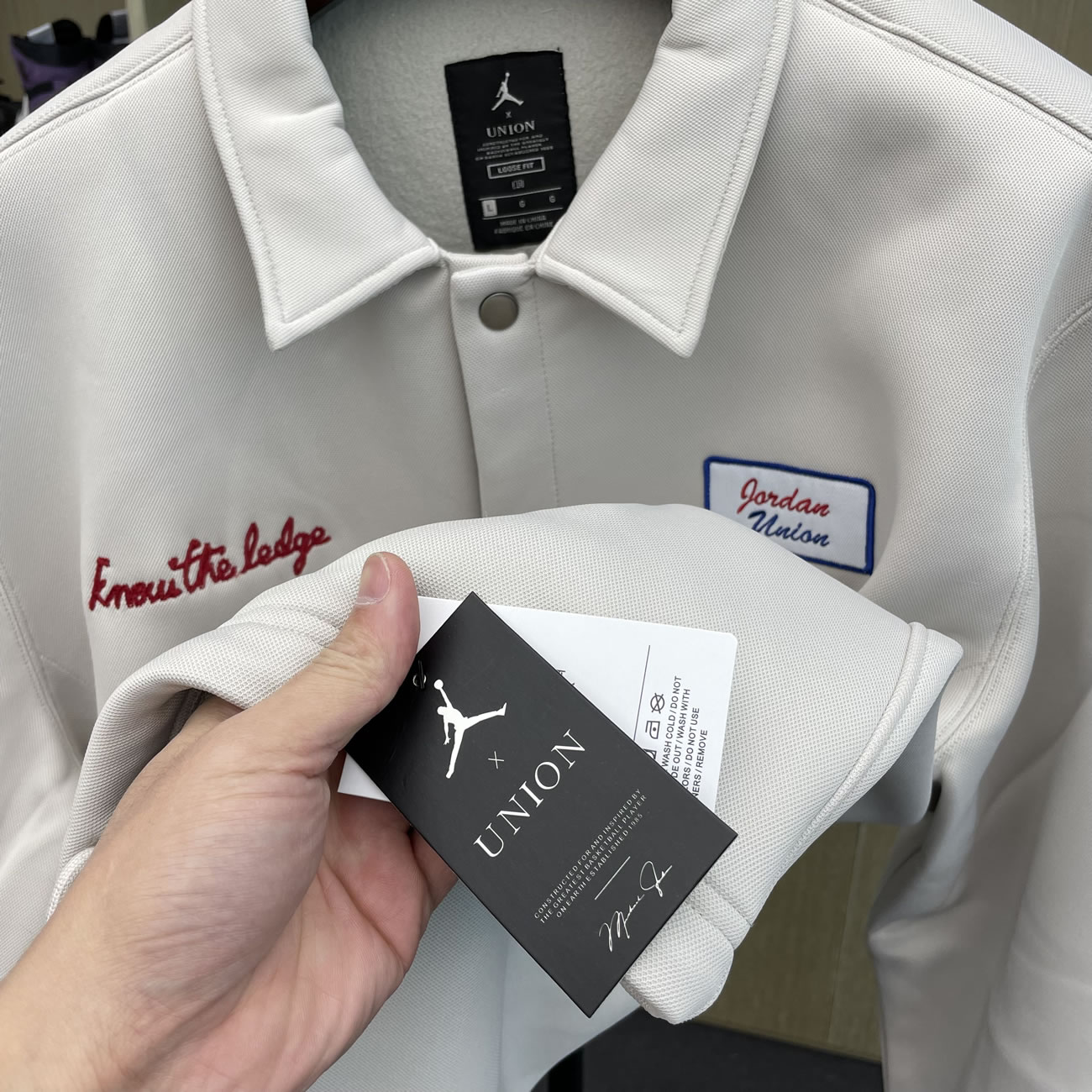 Air Jordan Union Coaches Jacket Light Bone Anpkick Db8260 072 (3) - www.newkick.vip