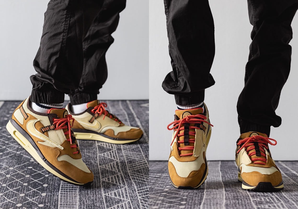 Travis Scott Nike Air Max 1 Wheat Do9392 On Feet 701 (2) - www.newkick.vip Travis Scott Nike Air Max 1 Wheat Do9392 On Feet 701 (2) - www.newkick.vip