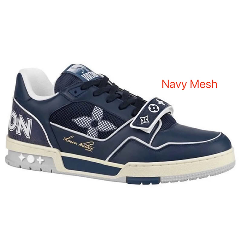 New L V Trainer Sneaker Shoes Navy Mesh (1) - www.newkick.vip New L V Trainer Sneaker Shoes Navy Mesh (1) - www.newkick.vip