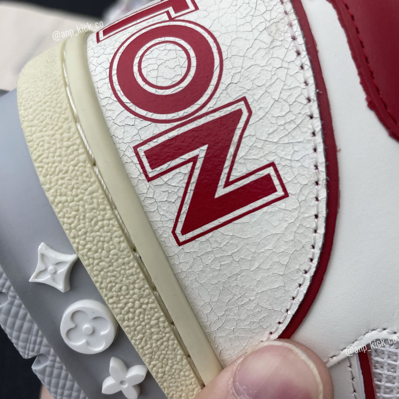 New L V Trainer Sneaker Shoes Red Mesh (12) - www.newkick.vip