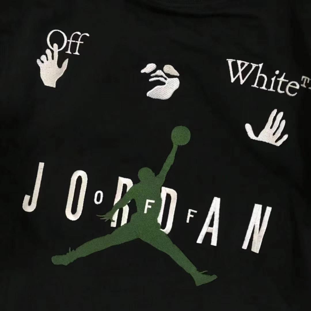 Off White Jordan Hoodie Black (3) - www.newkick.vip