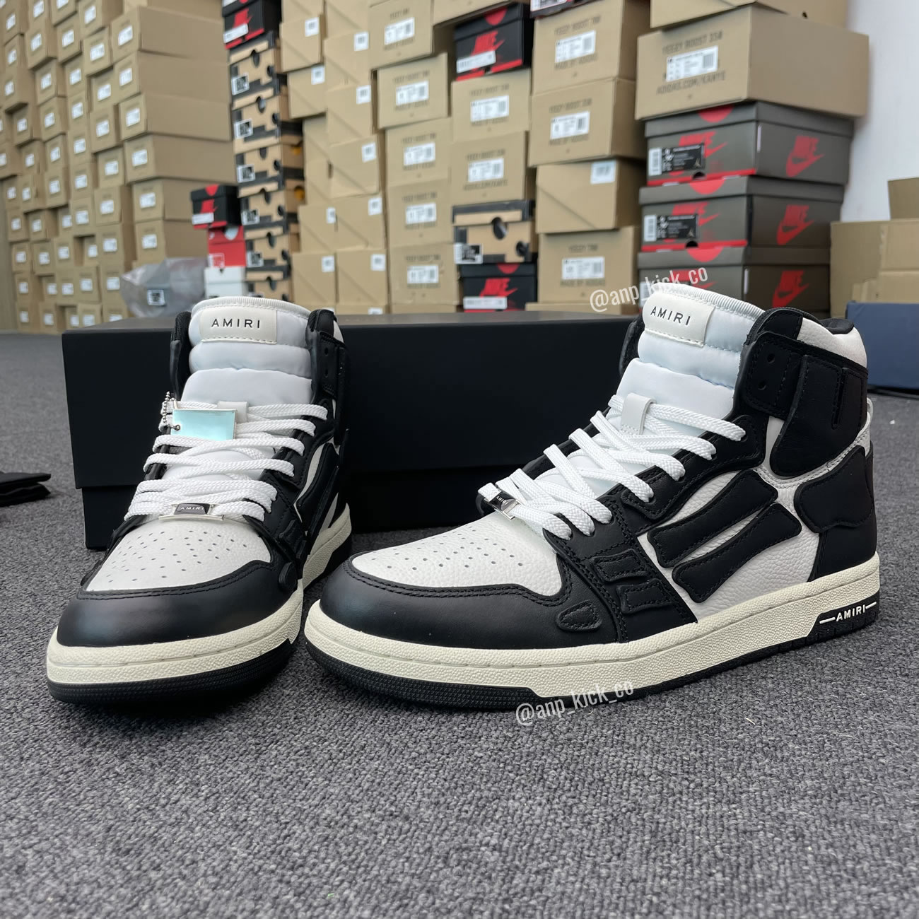 A M I R I Skel Top High Leather Sneakers Black White Anpkick Mfs002 004 (14) - www.newkick.vip A M I R I Skel Top High Leather Sneakers Black White Anpkick Mfs002 004 (14) - www.newkick.vip