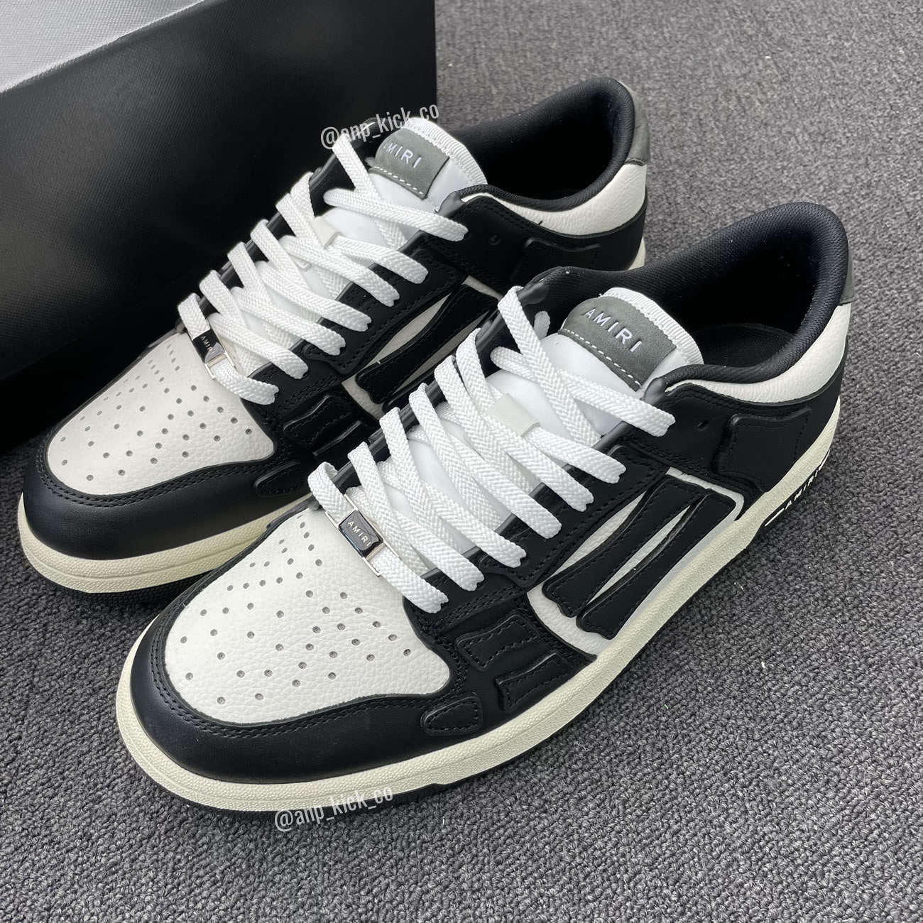 A M I R I Skel Top Low Leather Sneakers Black White Anpkick Mfs003 004 (4) - www.newkick.vip
