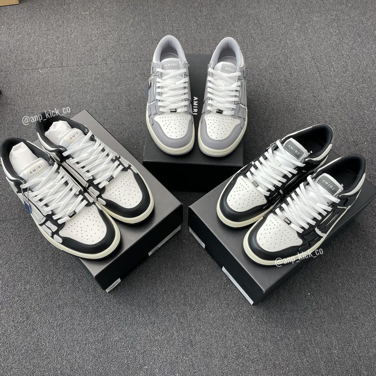 A M I R I Skel Top Low Leather Sneakers Black White Anpkick Mfs003 004 (7) - www.newkick.vip