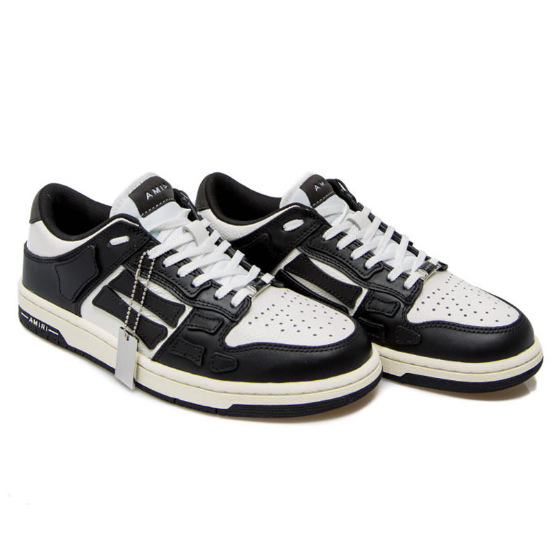 A M I R I Skel Top Low Leather Sneakers Black White Mfs003 004 (3) - www.newkick.vip