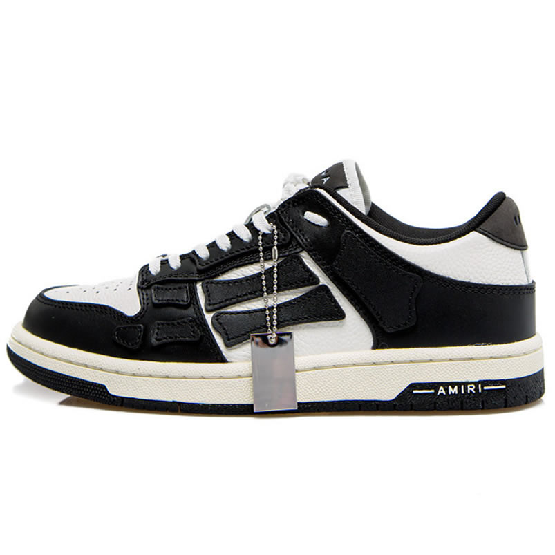 A M I R I Skel Top Low Leather Sneakers Black White Mfs003 004 (1) - www.newkick.vip