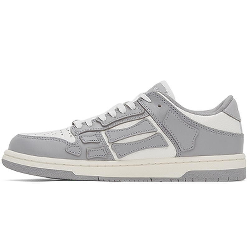 A M I R I Skel Top Low Leather Sneakers Grey White Mfs003 043 (1) - www.newkick.vip