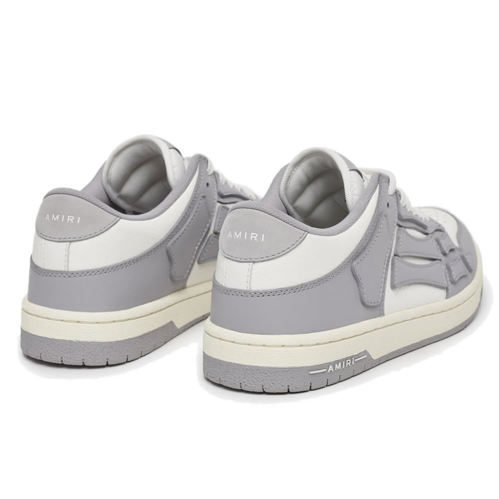 A M I R I Skel Top Low Leather Sneakers Grey White Mfs003 043 (4) - www.newkick.vip