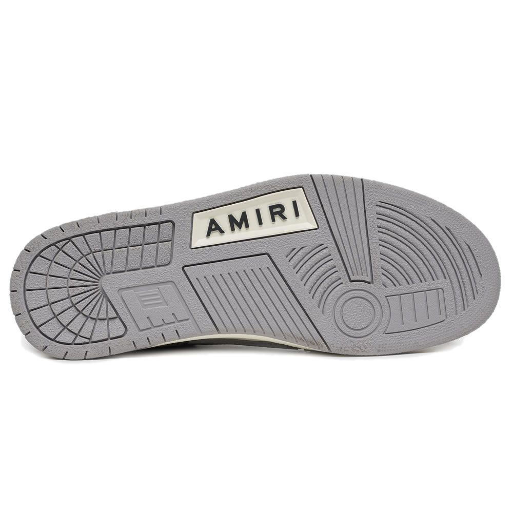 A M I R I Skel Top Low Leather Sneakers Grey White Mfs003 043 (6) - www.newkick.vip