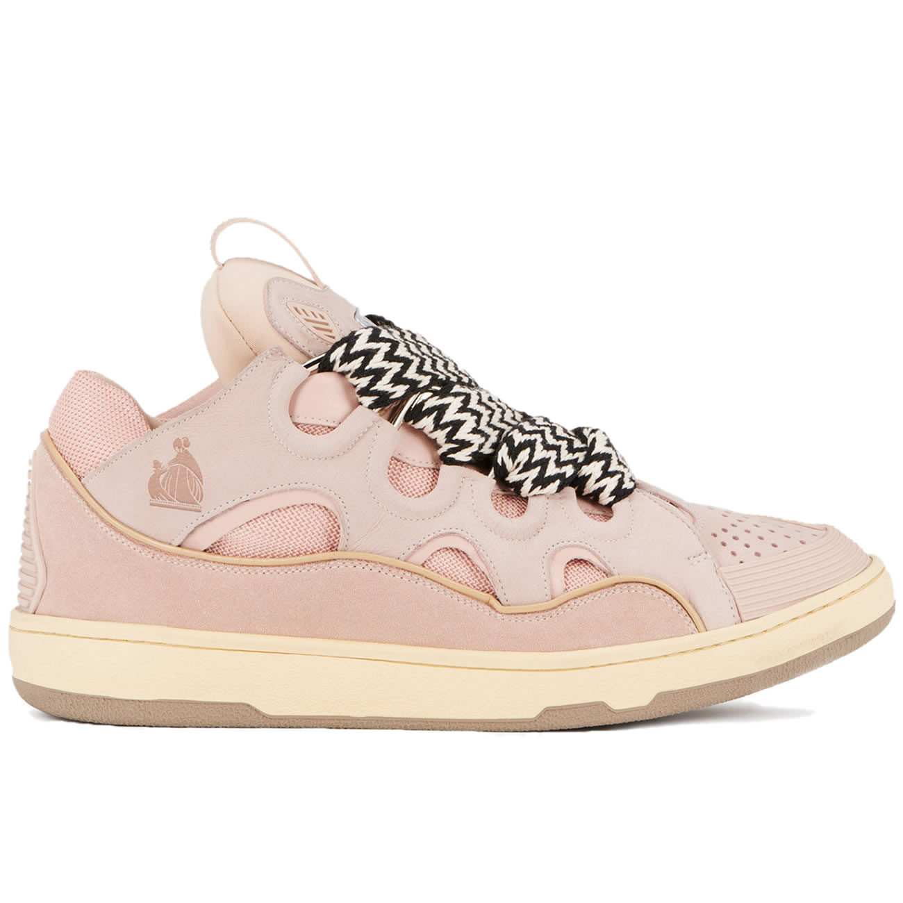 L A N V I N Leather Curb Sneakers Pink Drag A2051 (2) - www.newkick.vip L A N V I N Leather Curb Sneakers Pink Drag A2051 (2) - www.newkick.vip