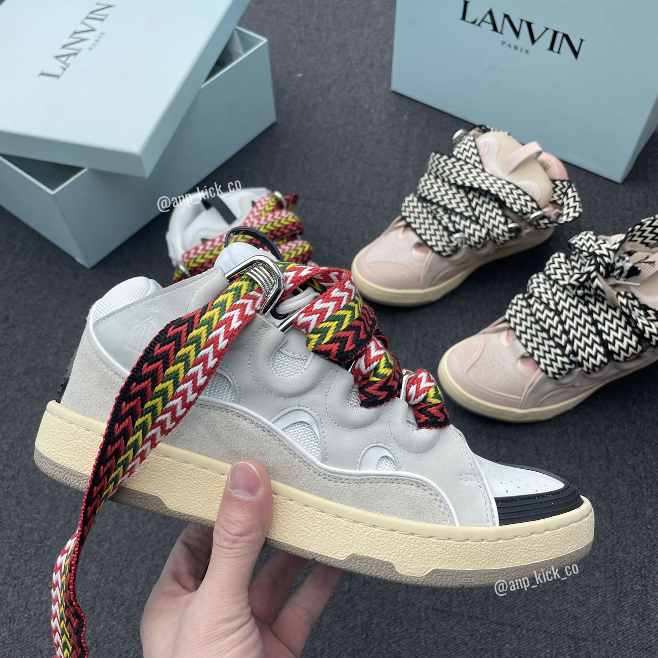 L A N V I N Leather Curb Sneakers White Anpkick Drag A20 (1) - www.newkick.vip L A N V I N Leather Curb Sneakers White Anpkick Drag A20 (1) - www.newkick.vip