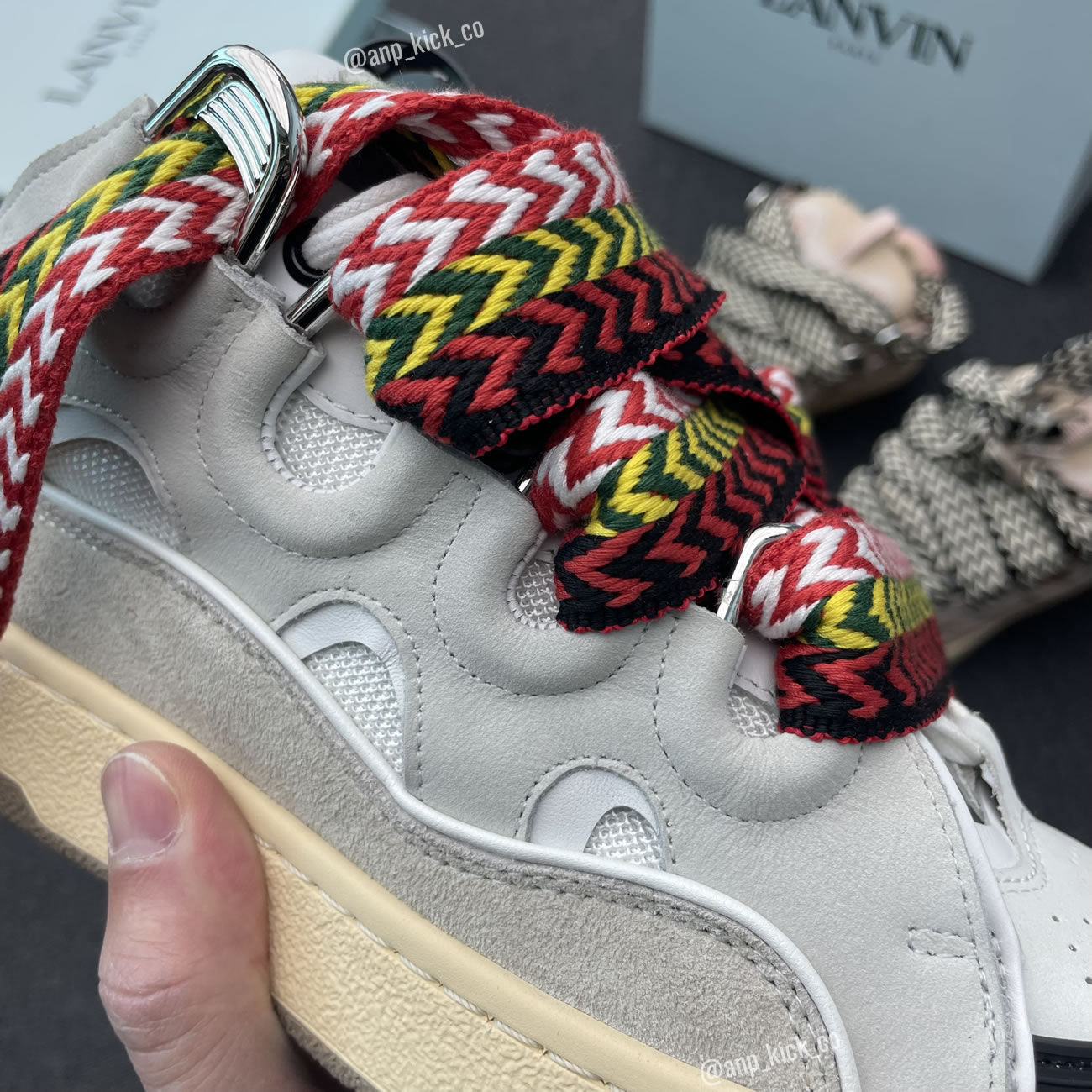 L A N V I N Leather Curb Sneakers White Anpkick Drag A20 (2) - www.newkick.vip L A N V I N Leather Curb Sneakers White Anpkick Drag A20 (2) - www.newkick.vip